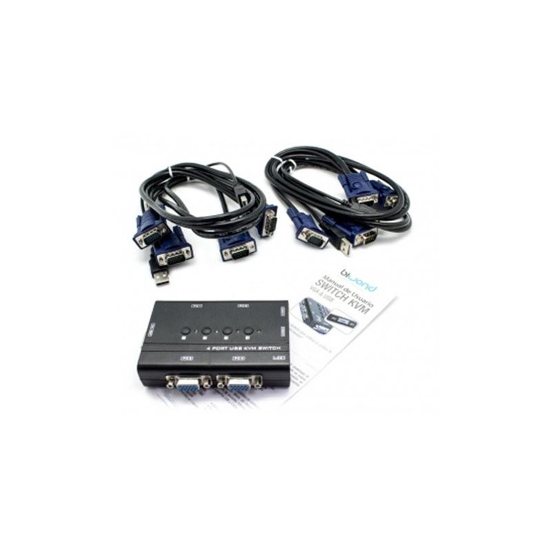 CONMUTADOR KVM4 USB/VGA SWITCH 4...
