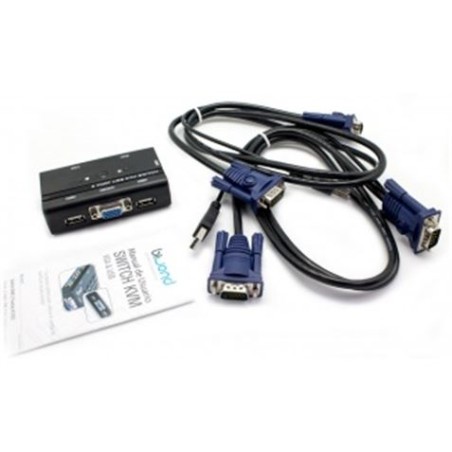 CONMUTADOR KVM2 USB/VGA SWITCH 2 PUERTOS + CABLE BIWOND