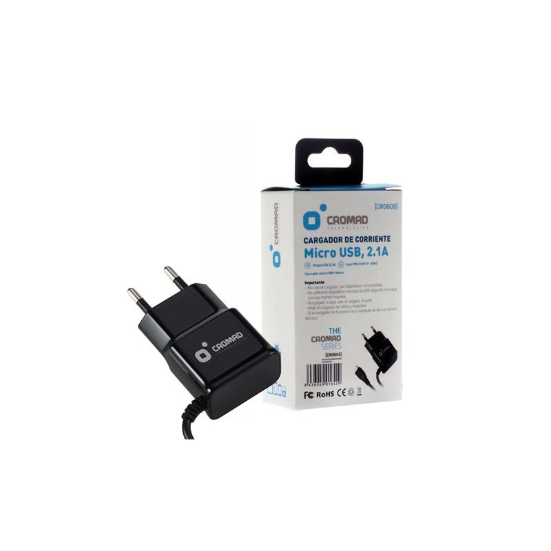 CARGADOR DE CORRIENTE MICRO USB 2.1A...