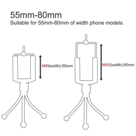 Tripode Flexible Universal 5.5-8.0cm HAWEEL