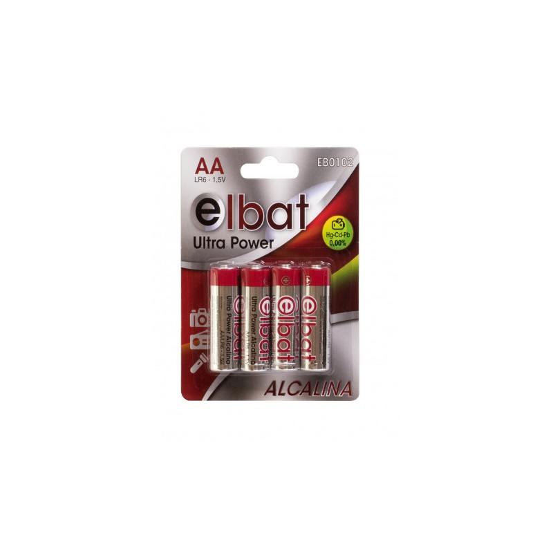 PACK 4 PCS PILAS ALCALINAS LR6/AA ELBAT