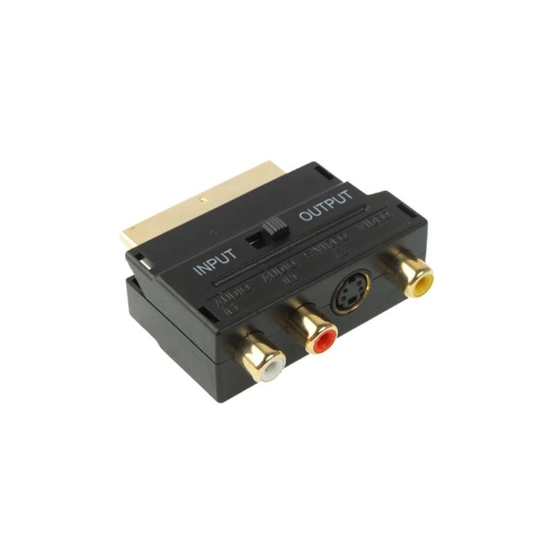 ADAPTADOR EUROCONECTOR A AV + S-VIDEO...