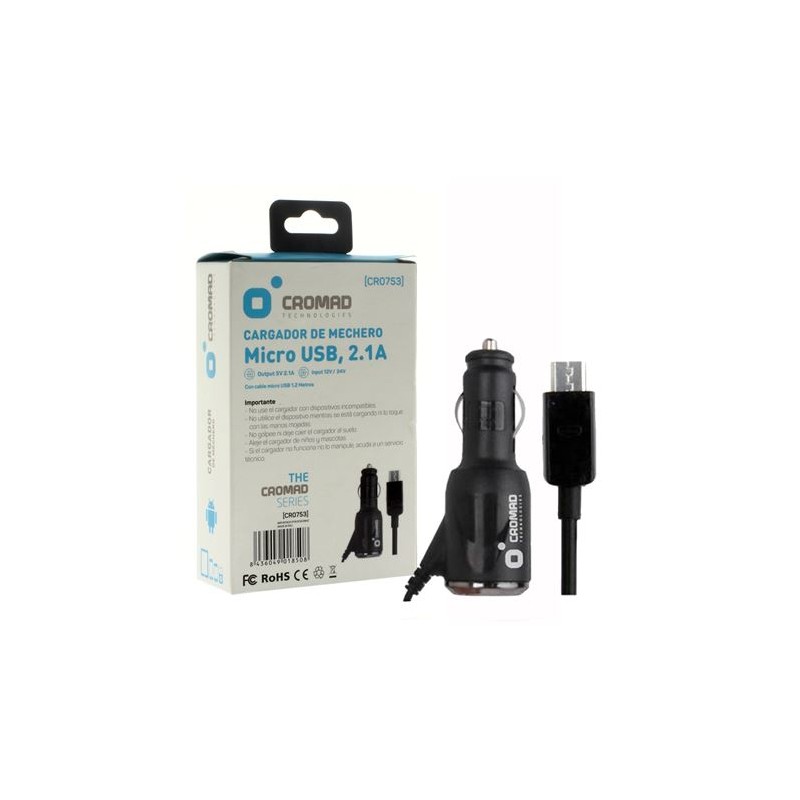 CARGADOR DE MECHERO MICRO USB 2.1A...