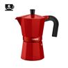 CAFETERA ITALIANA ALUMINIO 6 TAZAS VITRO ROJA MONIX - M281706
