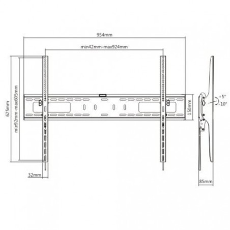 SOPORTE DE PARED TV LED LCD 60"-100" CROMAD