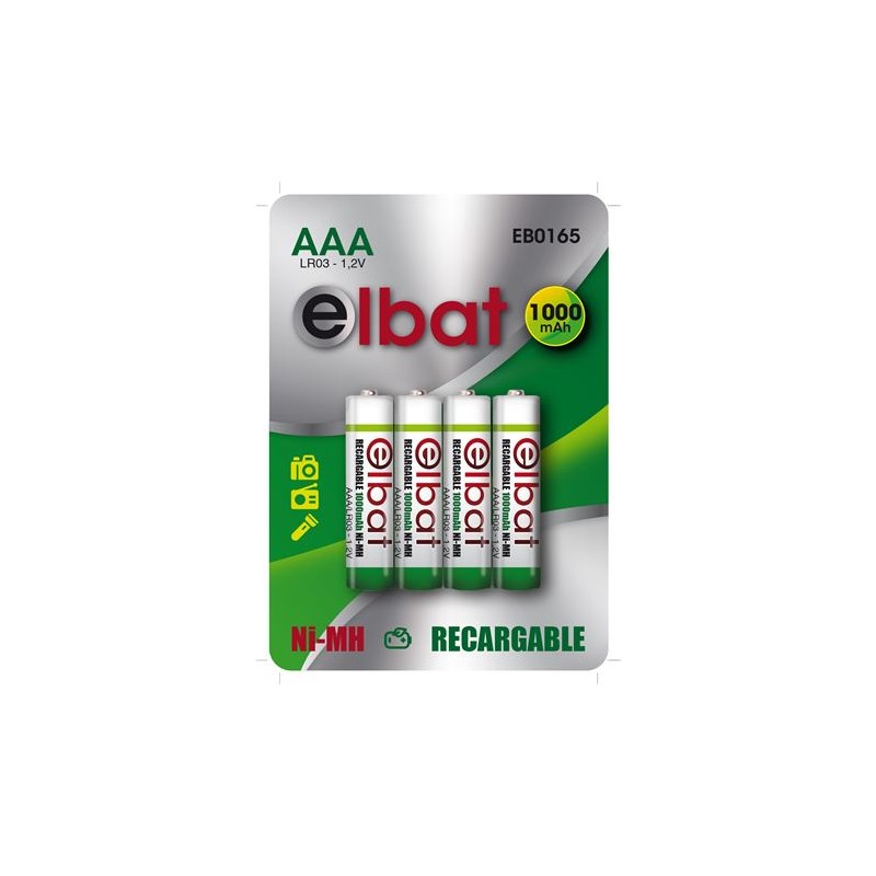PACK 4 PCS PILAS RECARGABLES AAA...
