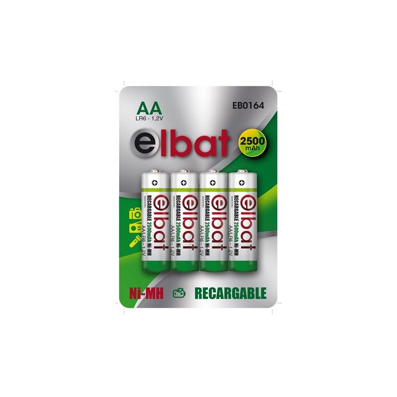 PACK 4 PCS PILAS RECARGABLES AA...