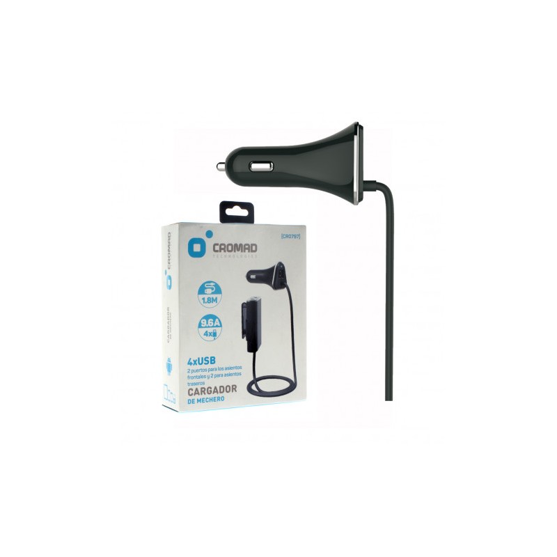 CARGADOR DE MECHERO 9.6A 4 X USB...