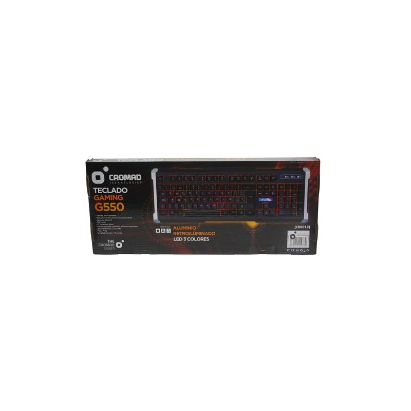 TECLADO GAMING G550 ALUMINIO + LED...