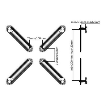KIT SOPORTE PARA MONITORES SIN VESA CROMAD