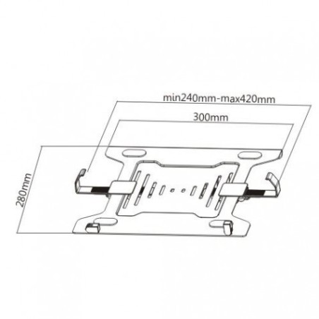 SOPORTE VESA PARA PORTATIL HASTA 15.6" CROMAD