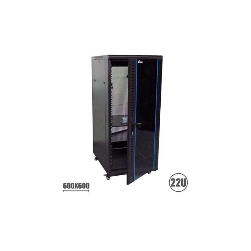 RACK 19" 22U 600X600 PERFORADO CROMAD