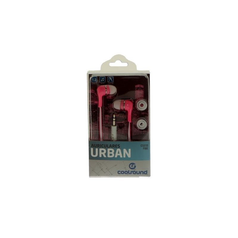 AURICULARES URBAN COLOR ROSA COOLSOUND