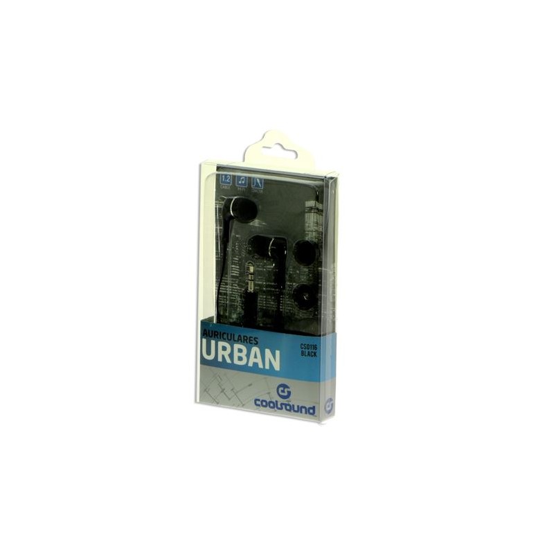 AURICULARES URBAN COLOR NEGRO COOLSOUND
