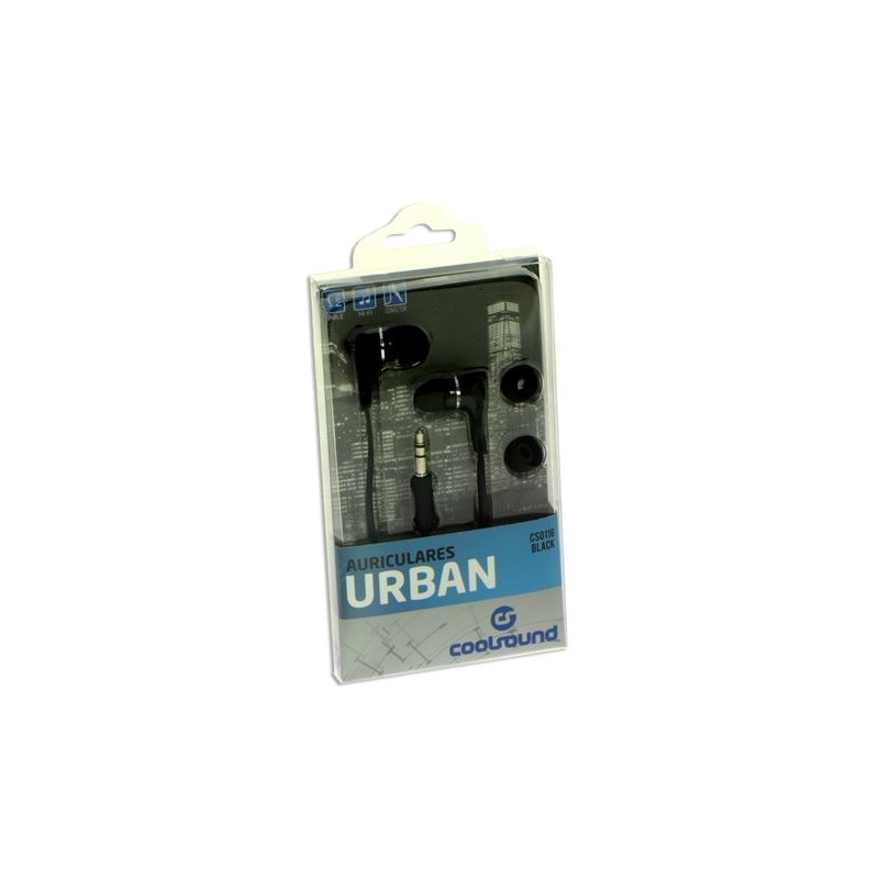 AURICULARES URBAN COLOR NEGRO COOLSOUND