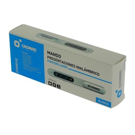 MANDO PRESENTACIONES INALAMBRICO PUNTERO LASER BLANCO CROMAD