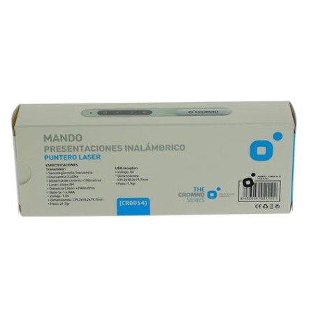 MANDO PRESENTACIONES INALAMBRICO PUNTERO LASER BLANCO CROMAD