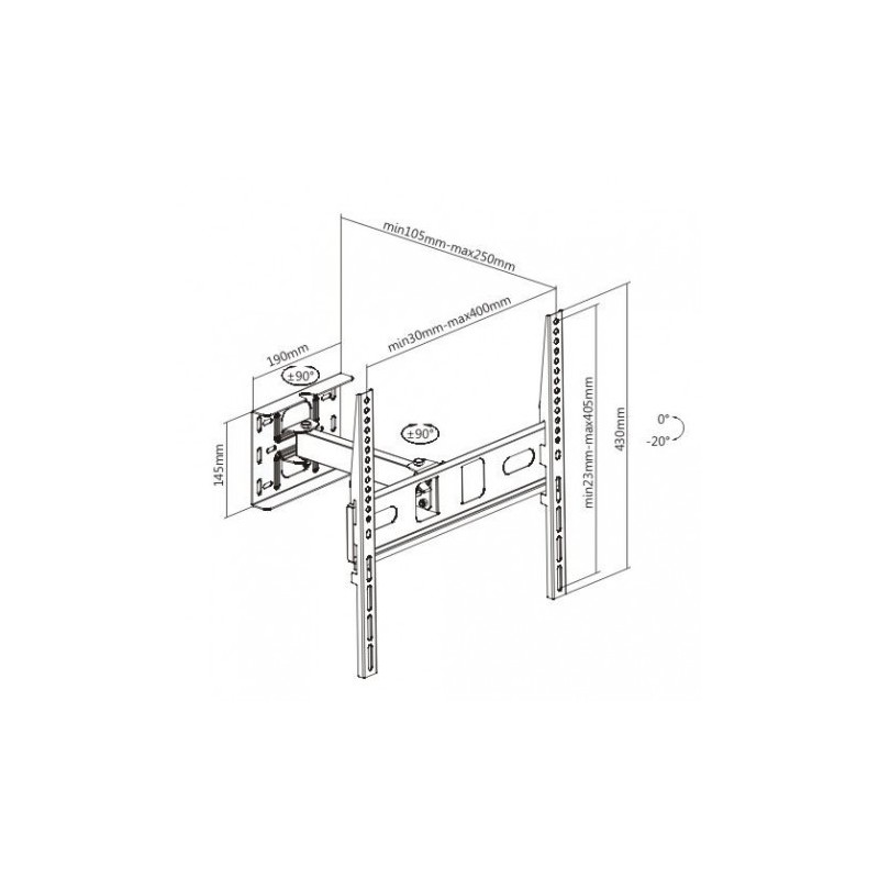 SOPORTE CON BRAZO TV LED, LCD 32"-65"...