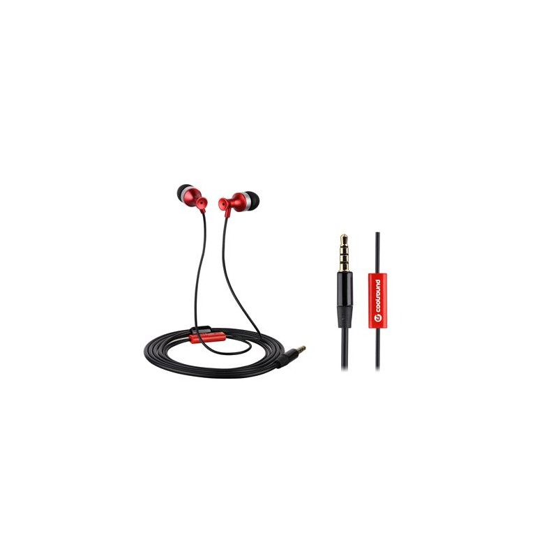 AURICULAR + MICROFONO POWERBASS ROJO...