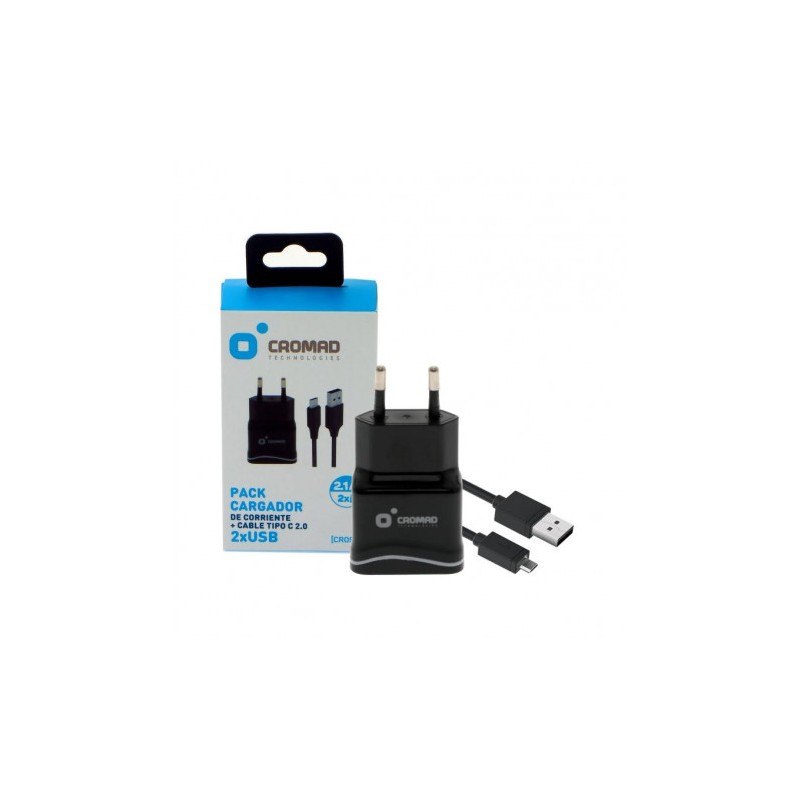 PACK CARGADOR CORRIENTE 2.1A + CABLE...