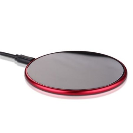 BASE DE CARGA INALAMBRICA QI ULTRA FINA ROJO CROMAD