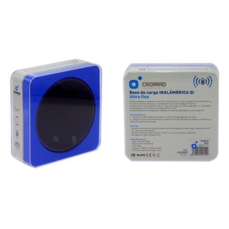 BASE DE CARGA INALAMBRICA QI ULTRA FINA ROJO CROMAD