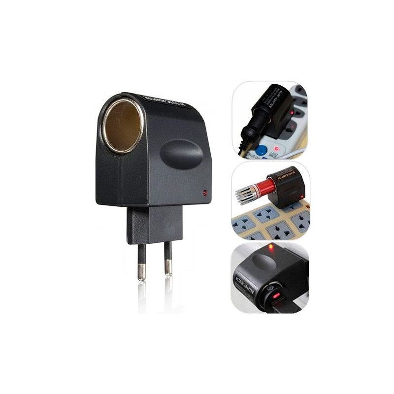 ADAPTADOR MECHERO A ENCHUFE PARED