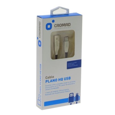 CABLE PLANO HQ USB A TIPO C 1 METRO 2A CROMAD