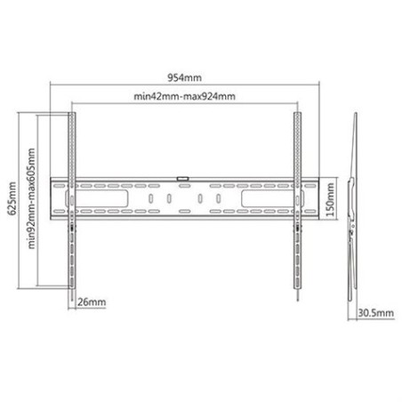SOPORTE DE PARED TV LED LCD 60"-100" CROMAD