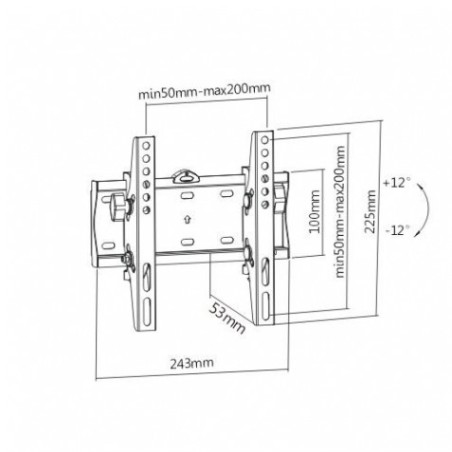 SOPORTE DE PARED TV LED LCD 23"-43" CROMAD