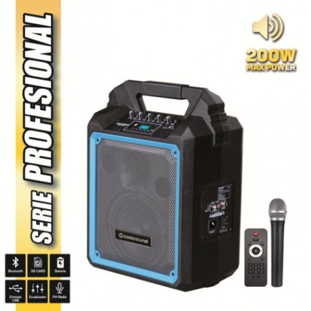 ALTAVOZ AUTOAMPLIFICADO PRO200 6.5" 200W CON BATERIA + MICRO SERIE PRO COOL