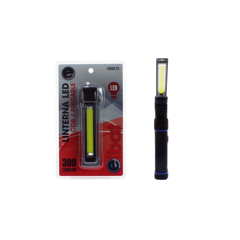 LINTERNA LED COB 3W 300LM PLEGABLE ELBAT