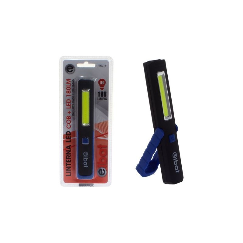 LINTERNA LED COB + LED 180LM BASE CON...