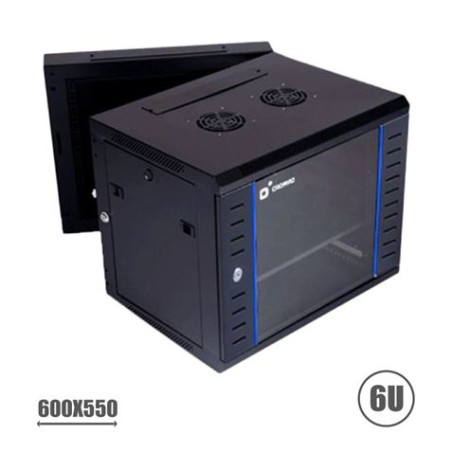 RACK 19" DOBLE CUERPO 6U 600X550 SERIE BLUE CROMAD