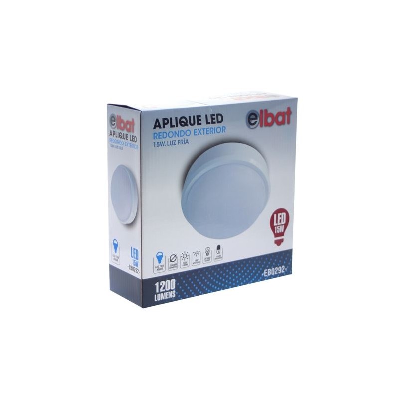 APLIQUE LED REDONDO EXTERIOR 15W LUZ...