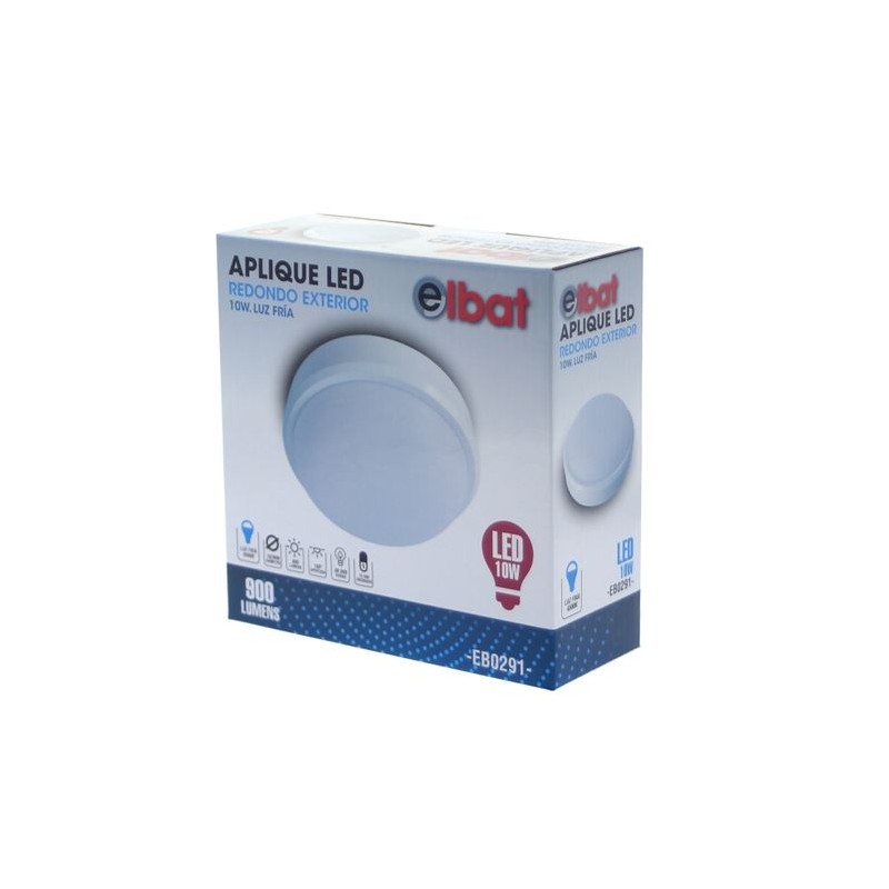 APLIQUE LED REDONDO EXTERIOR 10W LUZ...