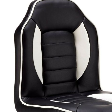 TABURETE GAMING RACING NEGRO/BLANCO MUVIP
