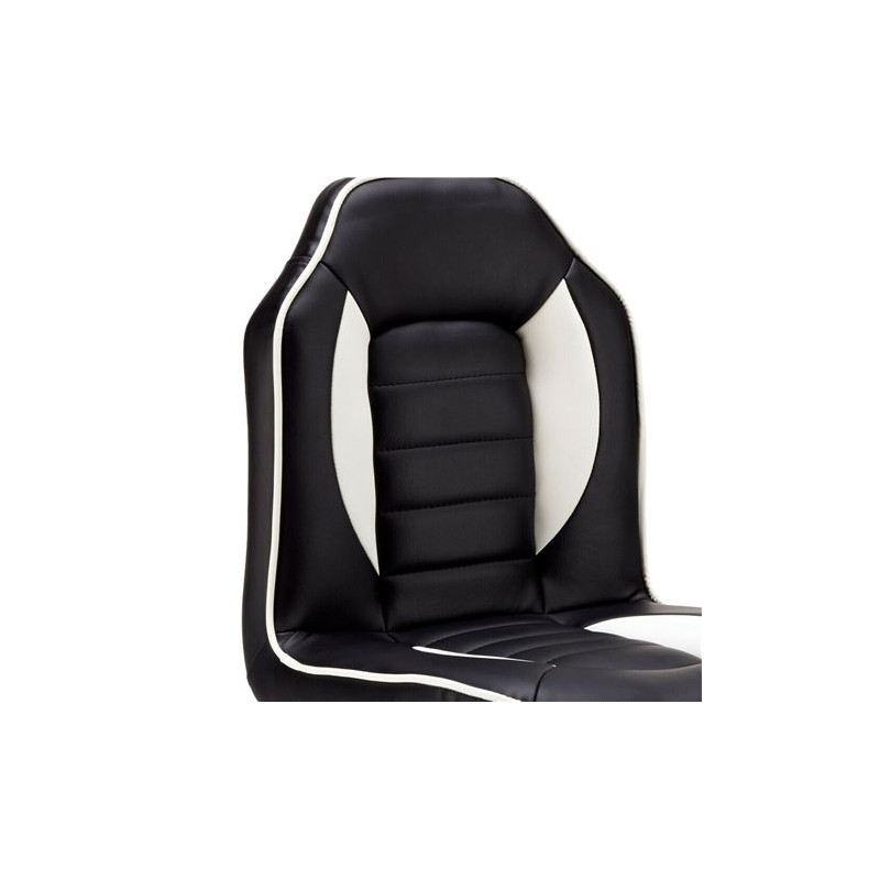 TABURETE GAMING RACING NEGRO/BLANCO...