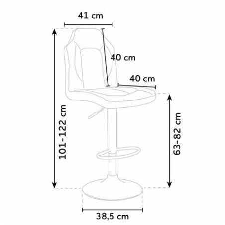 TABURETE GAMING RACING NEGRO/BLANCO MUVIP