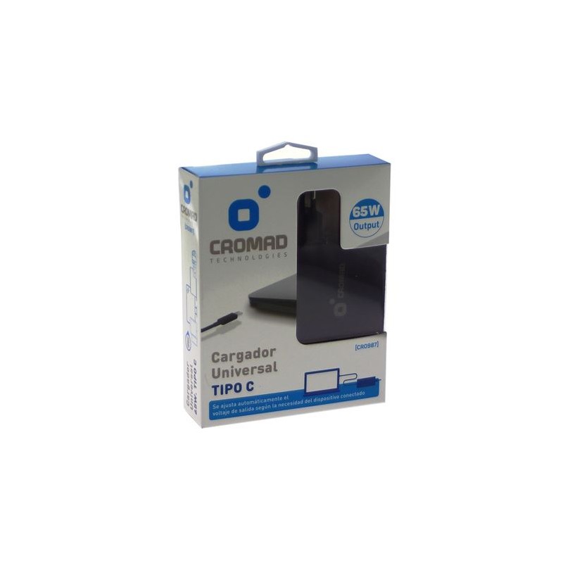 CARGADOR UNIVERSAL 65W TIPO C CROMAD