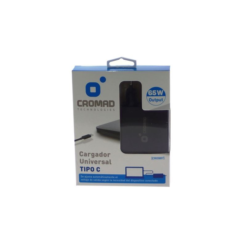 CARGADOR UNIVERSAL 65W TIPO C CROMAD