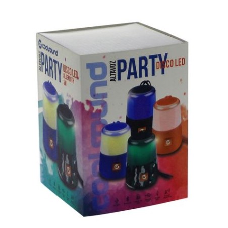 ALTAVOZ BLUETOOTH PARTY 5W NEGRO COOLSOUND