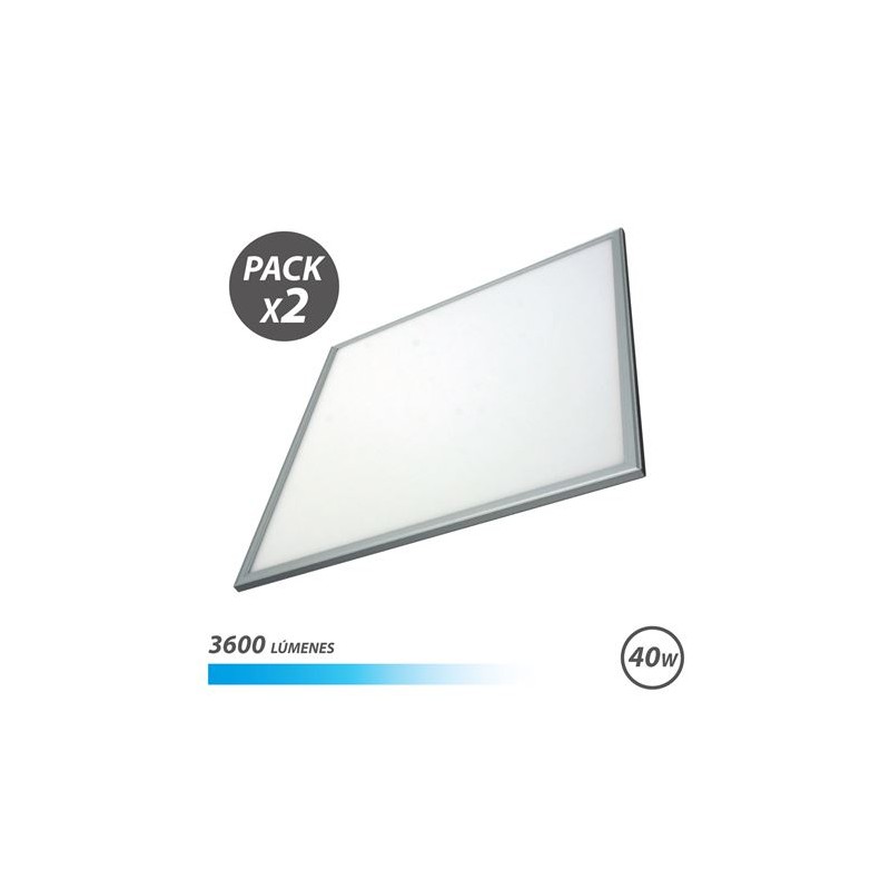 PACK 2 PANELES LED 60X60 40W LUZ FRIA...