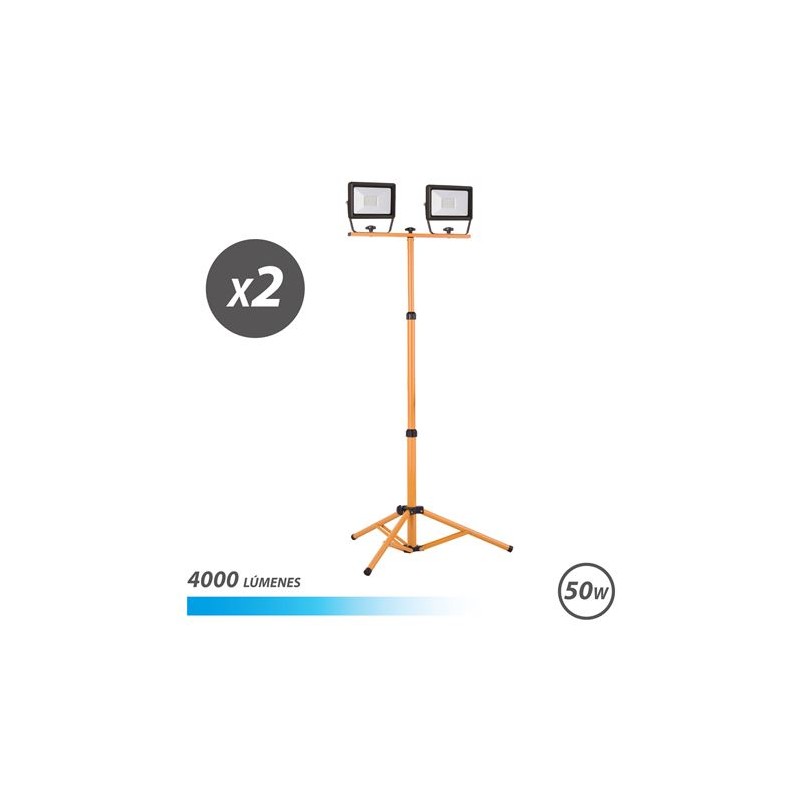 FOCO LED TRIPODE 2 X 50W 6500K ELBAT