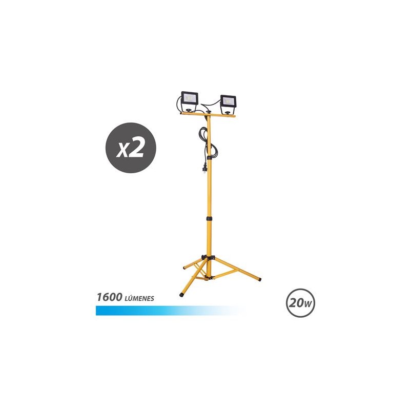 FOCO LED TRIPODE 2 X 20W 6500K ELBAT