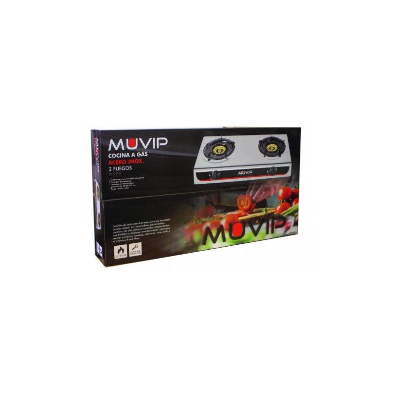 COCINA GAS INOX 2 FUEGOS MUVIP