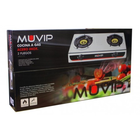 COCINA GAS INOX 2 FUEGOS MUVIP