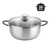 CACEROLA CON TAPA DE CRISTAL 20CM 2.5 LITROS GREY MONIX - M440353