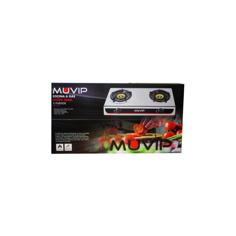COCINA GAS INOX 2 FUEGOS MUVIP