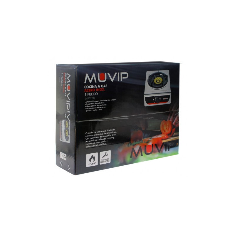 COCINA GAS INOX 1 FUEGO MUVIP